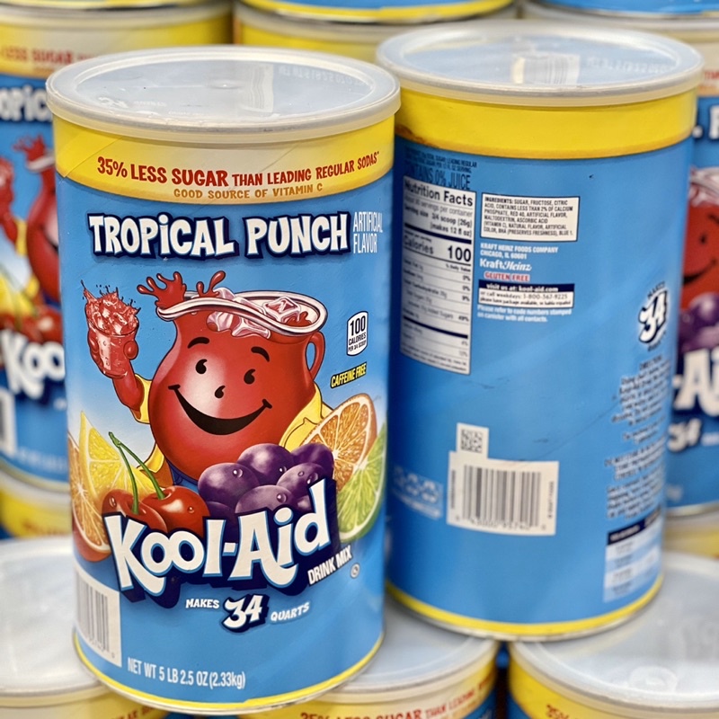 [HÀNG_CHUẨN] DATE XA 09/2023 Bột pha nước trái cây nhiệt đới Kool Aid Tropical Punch của Mỹ 2,33kg