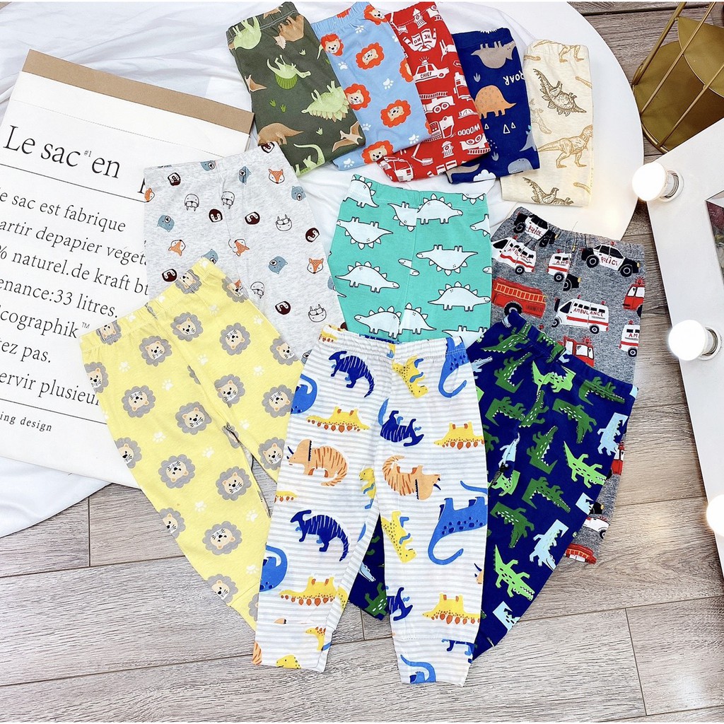 [HÀNG ĐẸP L1] Quần Dài Bozip Họa Tiết Siêu Đẹp Cho Bé Trai Bé Gái 7-17Kg, Chất Liệu Cotton Bozip Xuất Dư