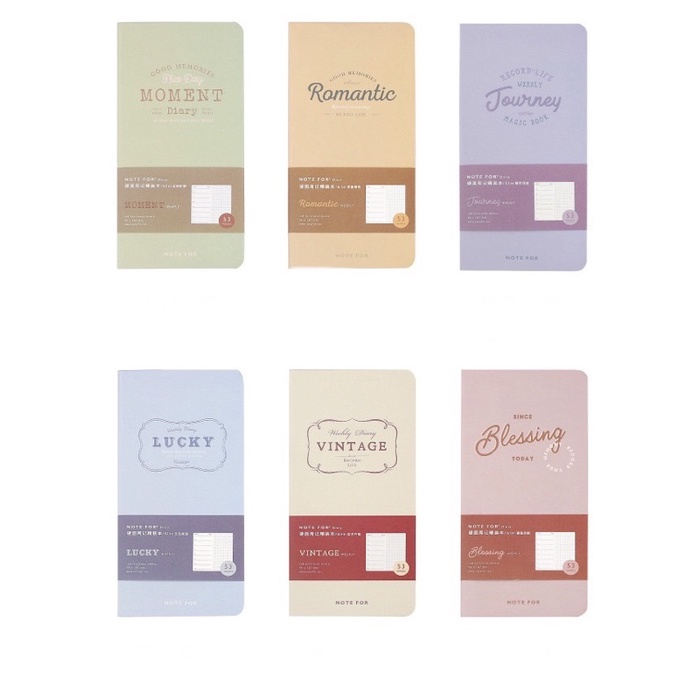 sổ tay Note For Planner pastel bìa cứng nhiều màu dễ thương