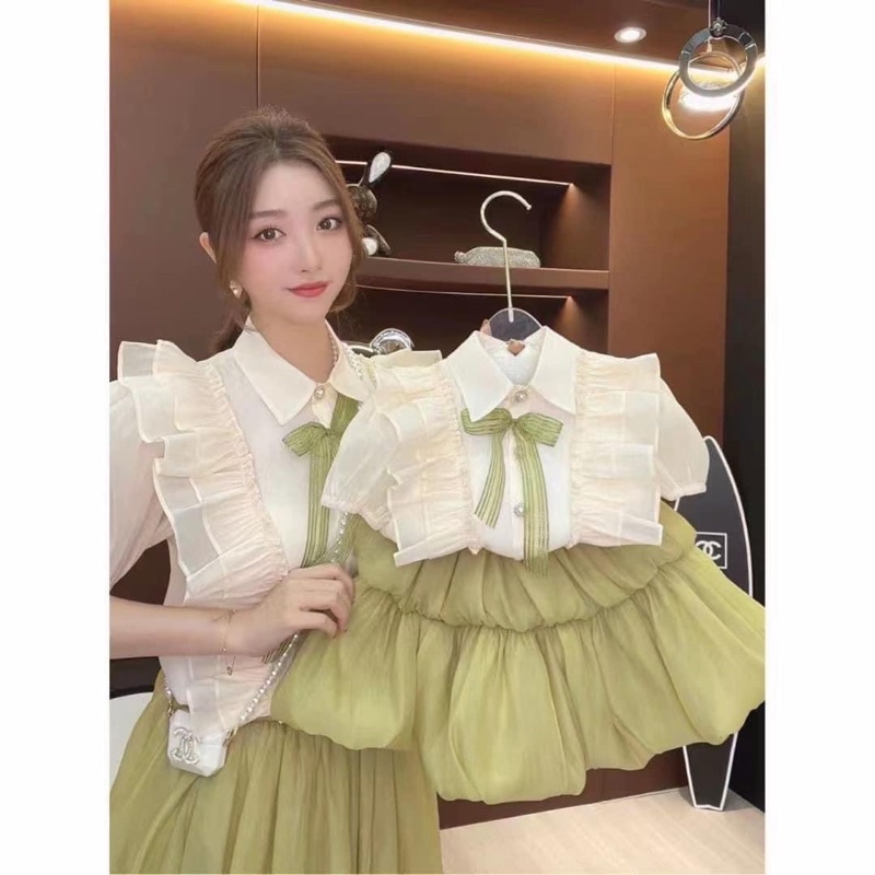 đồ đôi dự tiệc cho mẹ và bé gái