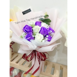 Set hoa sáp 11 bông kèm túi+thiệp