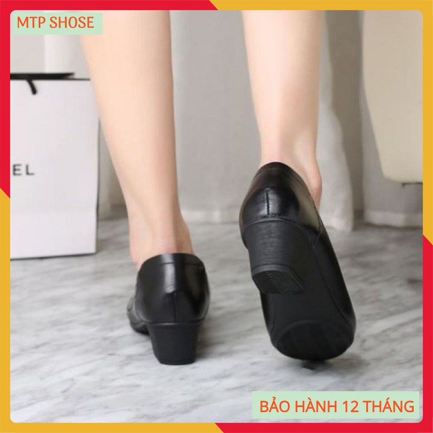 Giày búp bê ❤FREESHIP❤ giày nữ công sở đế vuông 3cm chất da lỳ cao cấp Form chuẩn size 36 - 40