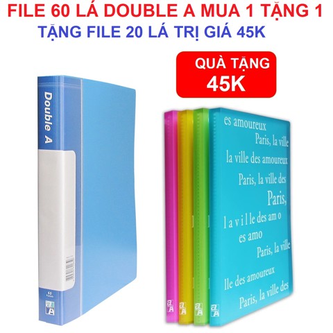 [KHUYẾN MẠI] File 60 Lá Double A - Tặng kèm file 20 lá