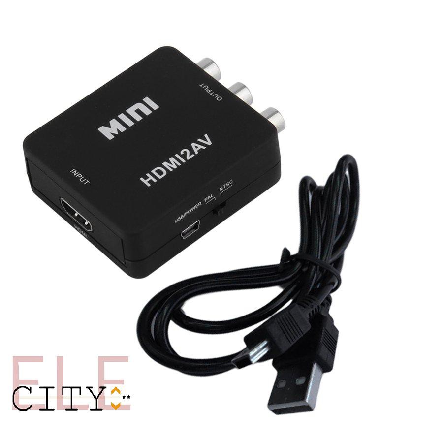 Bộ Chuyển Đổi Âm Thanh / Video 107ele Mini 1080p Hdmi Sang Rca Av Cvbs Cho Hdtv