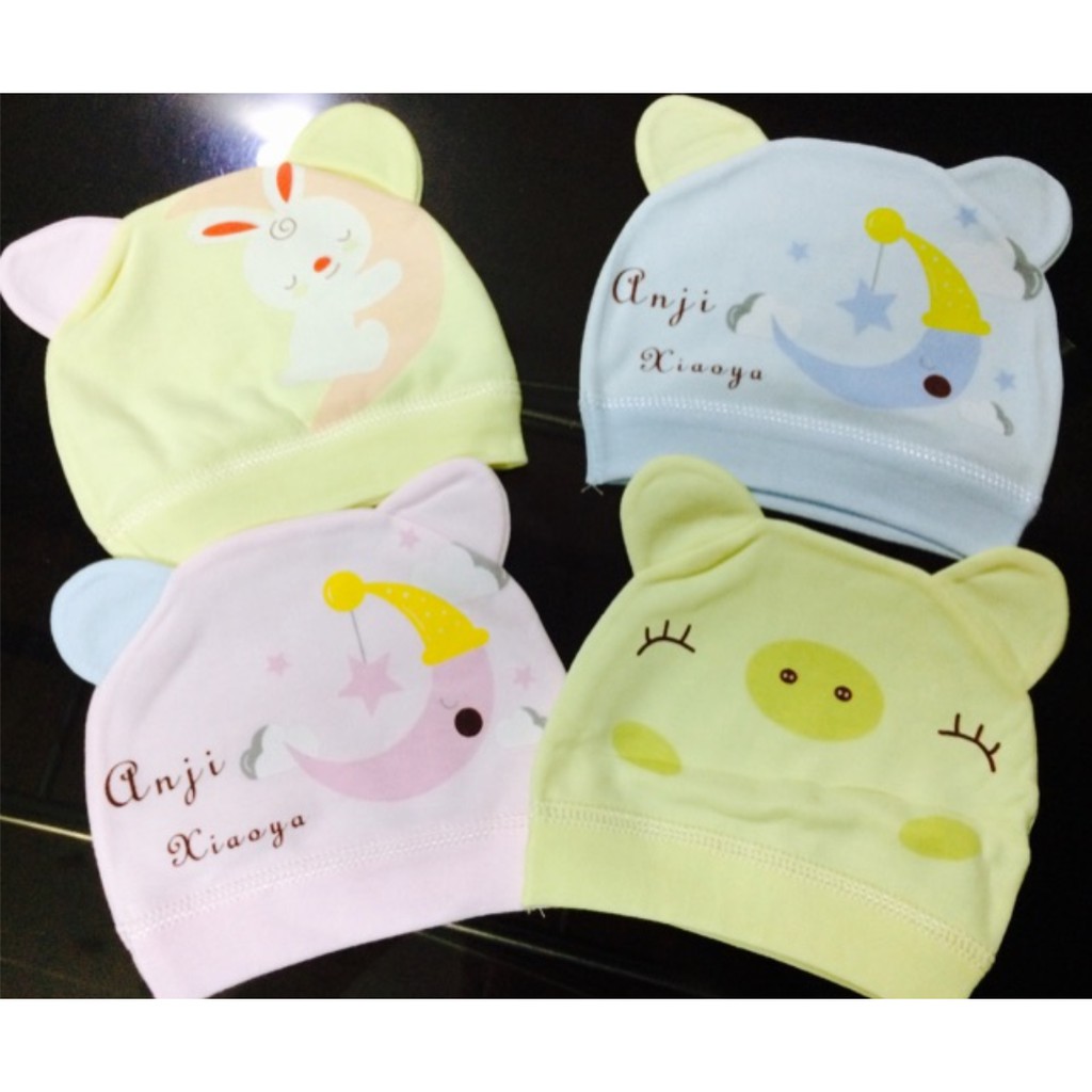 Mũ sơ sinh cotton cho bé từ 0-6kg