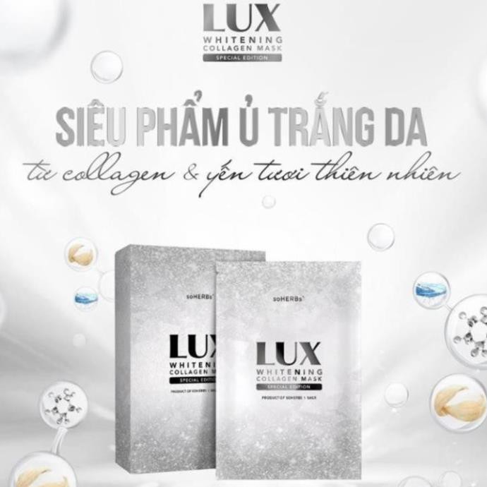 1 Hộp Ủ Yến Collagen LUX Giúp Dưỡng Trắng Da Hiệu Quả (1 Hộp 3 Gói)