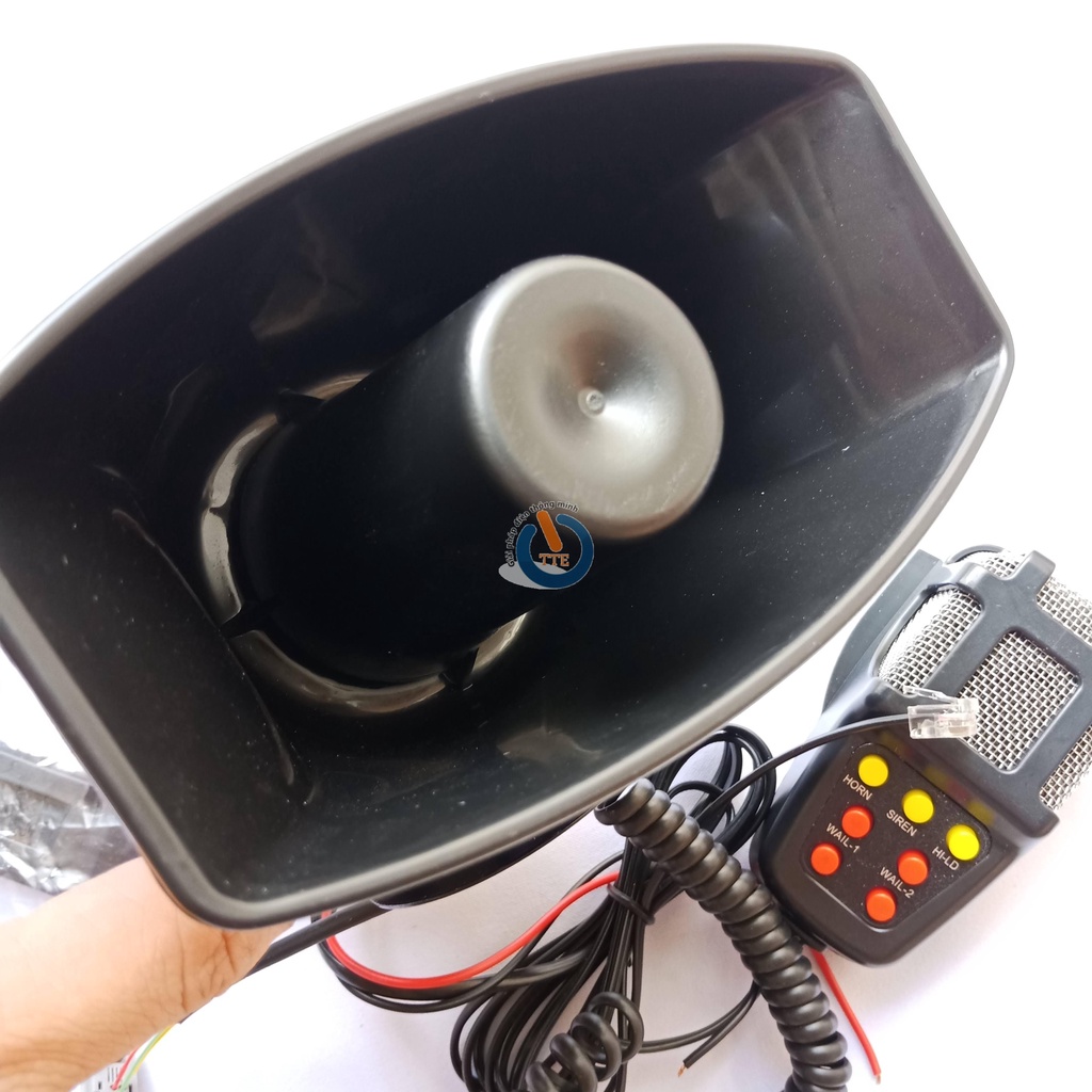 Còi Hú Báo Động, Có Micro, 12VDC 100W, 7 Kiểu Âm Thanh