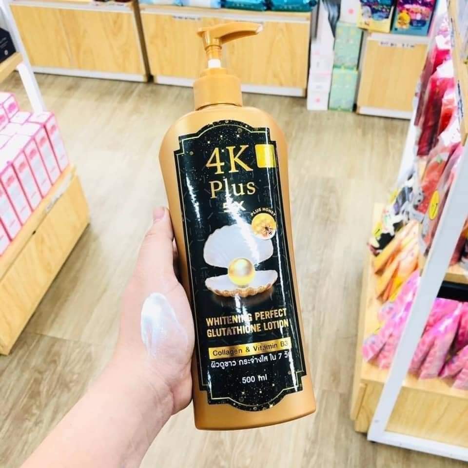 01 Chai Sữa Dưỡng Thể 4K Plus 5X Plus Thái Lan 500ml (Chai Vòi)