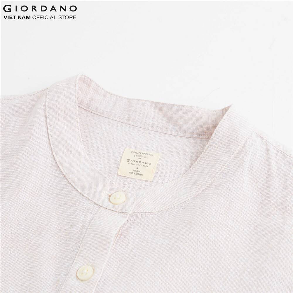 Đầm Linen Dáng Suông Dài Tay Nữ Giordano 05460017