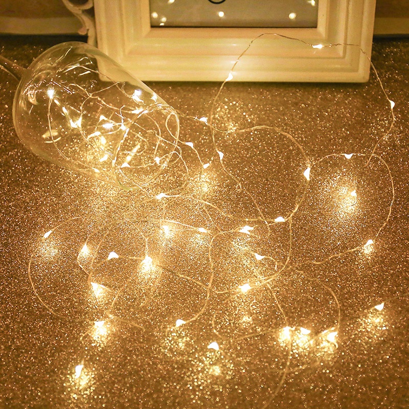 Đèn led dùng pin,Dây đèn Led fairylight ,dây đèn đom đóm 1/2/3 mét dùng pin