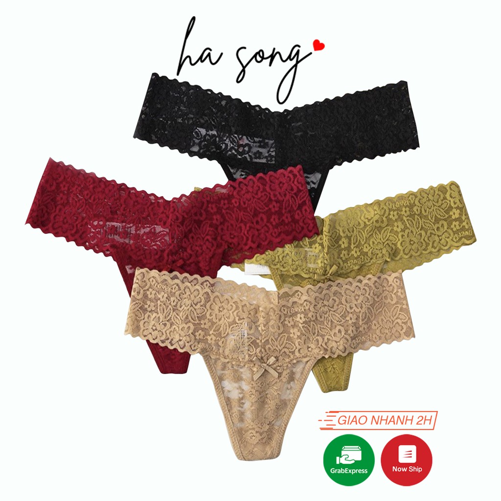 [Mã FAMAYWA giảm 10K đơn 50K] Quần lọt khe ren mỏng sexy QL113-Ha Song Shop