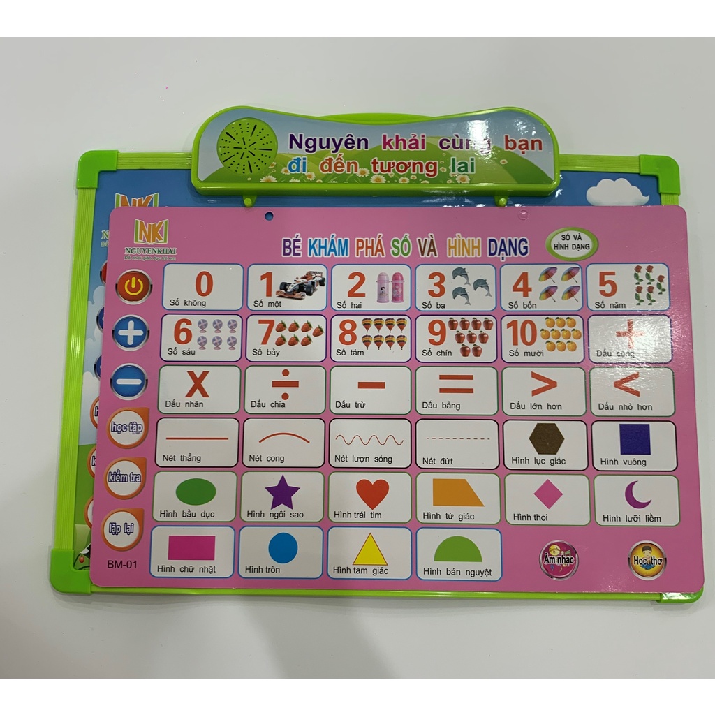Bảng chữ cái điện tử thông minh dạy học âm vần tiếng Việt 7 chủ đề cho bé hàng Nguyên Khải chính hãng