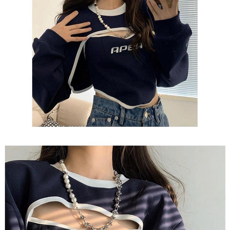 Bộ Đồ Hai Mảnh Áo Sweater Phong Cách Đường Phố Mỹ Mùa Thu Cao Cấp Phong Cách Thời Trang Mới 2022