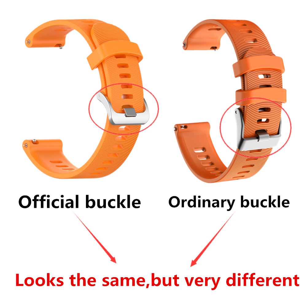 Dây Đeo Silicone Có Nút Bấm Cho Đồng Hồ Garmin 245 Forerunner 245M/645/Vivoactive 3/Venu/Venu SQ