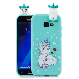 Ốp lưng silicone dẻo họa tiết hoạt hình cho Samsung A3 A5 A7 2017