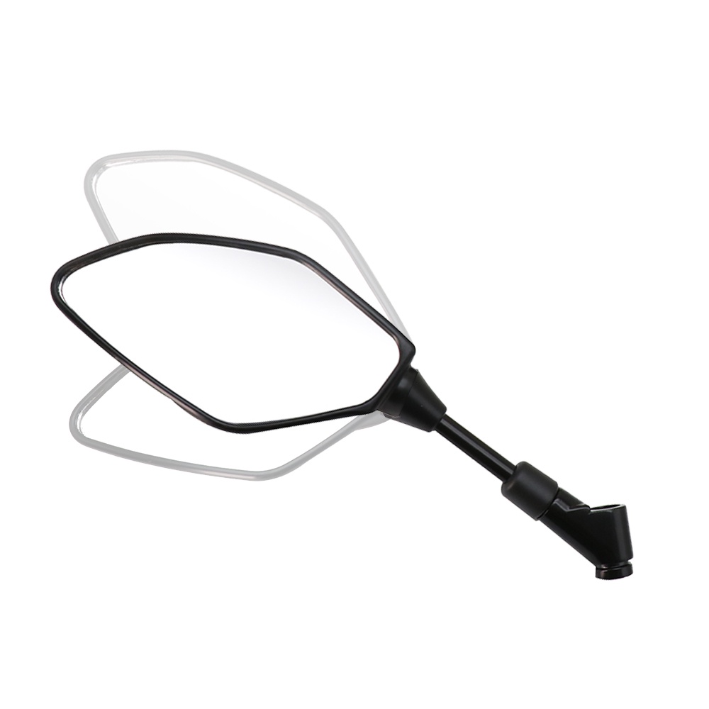 MOTOPRTS SHOP 1Pair Left Right Black Rearview Mirror White Glass for Yamaha MT07/MT09