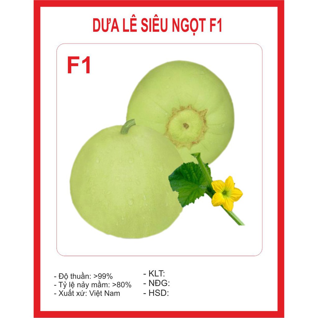Hạt Giống Dưa Lê Siêu Ngọt - 20 Hạt