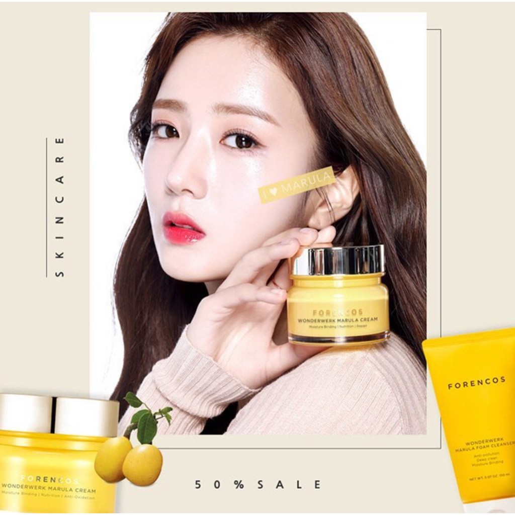 Kem Dưỡng Trắng Da Ban Đêm Forencos Wonderwerk Marula Tone Up Cream Màu Vàng | BigBuy360 - bigbuy360.vn