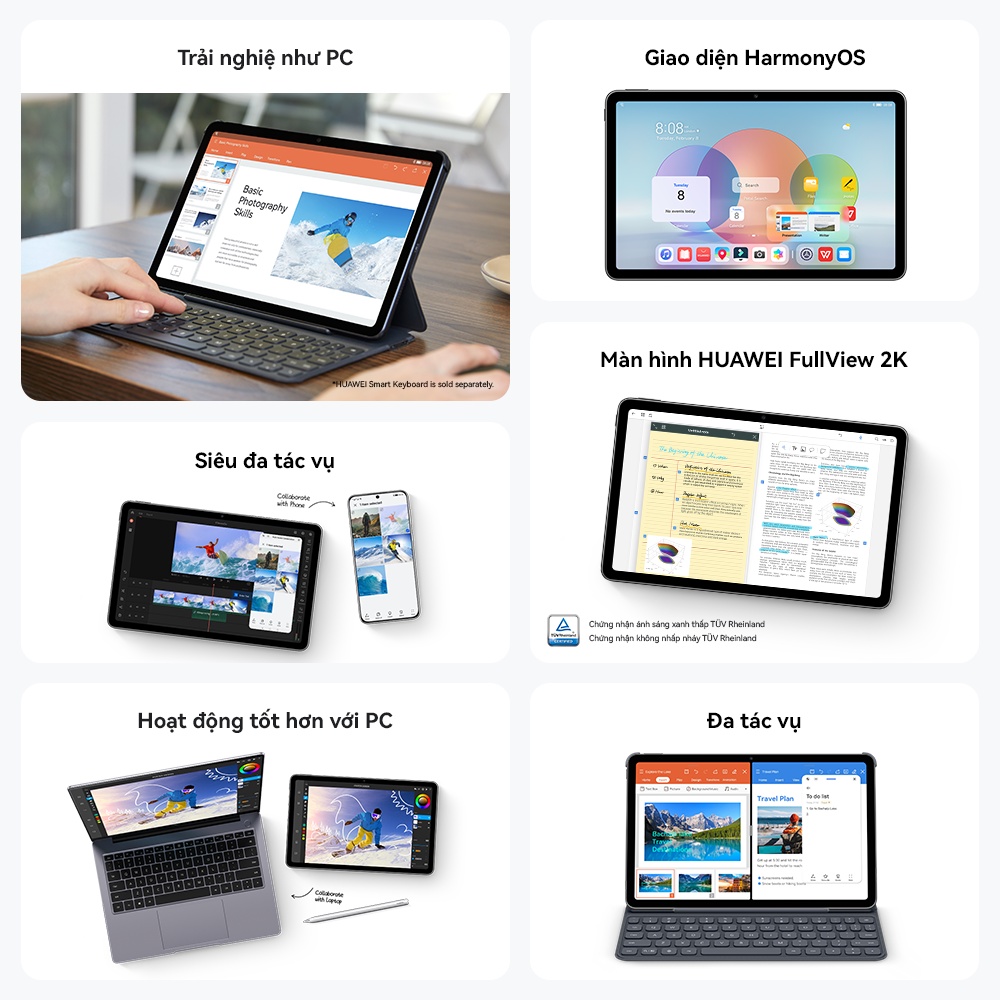 [Mã ELHW10 giảm 500K đơn 500K]  Máy tính bảng Huawei MatePad | Màn hình 2K FullView | Cộng tác đa màn hình
