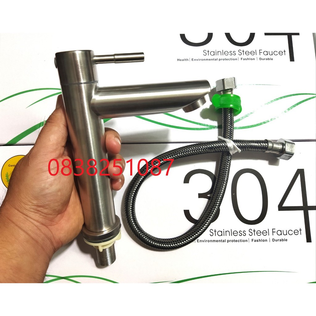 Vòi lavabo lạnh inox 304 (vòi rửa mặt lạnh)
