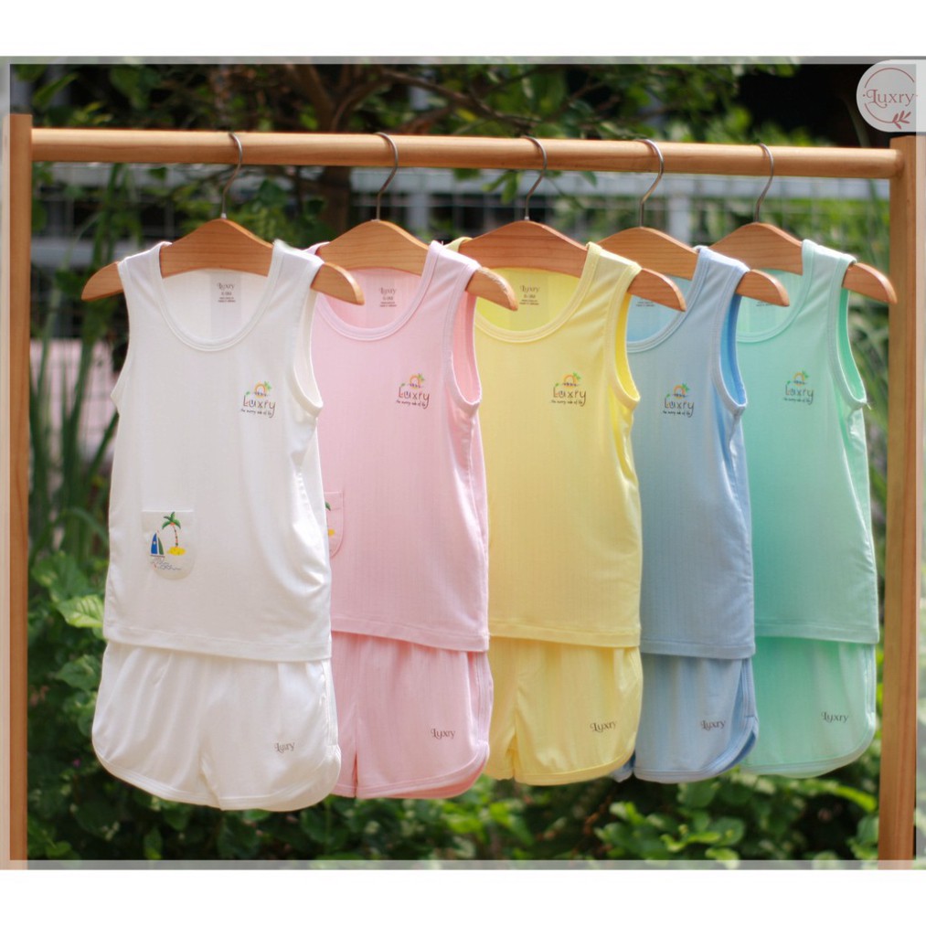 Bộ ba lỗ summer sợi tre cho bé Luxry