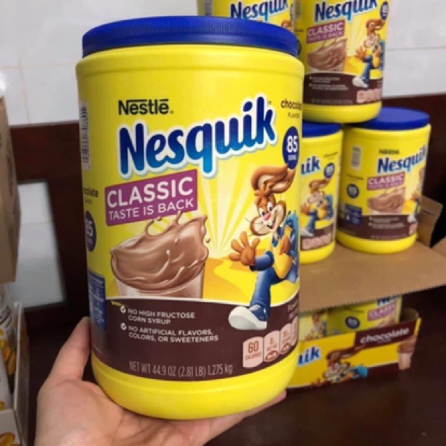 ❤️ Mẫu mới Bột Cacao Socola Nestle Nesquik Chocolate 1.275kg Mỹ Ca cao thượng hạng