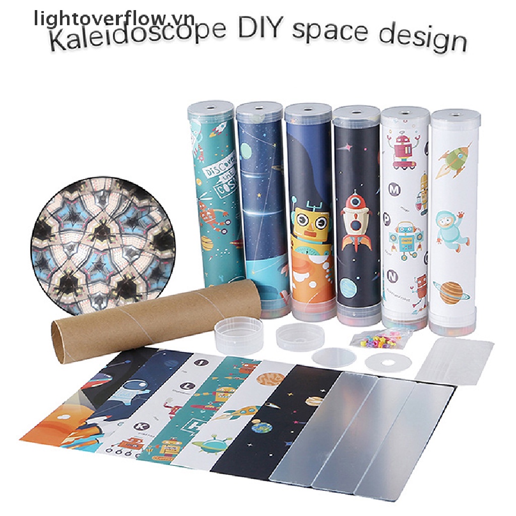 💥💥Bộ Đồ Chơi Kính Vạn Hoa Xoay Tròn DIY Giáo Dục Khoa Học Cho Bé