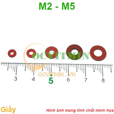 Vòng Đệm Giấy Cách Điện M2 M2.5 M3 M4 M5