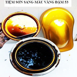Màu vàng đậm candy 53 (Sơn oto xe máy) đóng chai 100gam hệ màu chuẩn, cho xe máy, ô tô đẹp sang trọng, quý phái