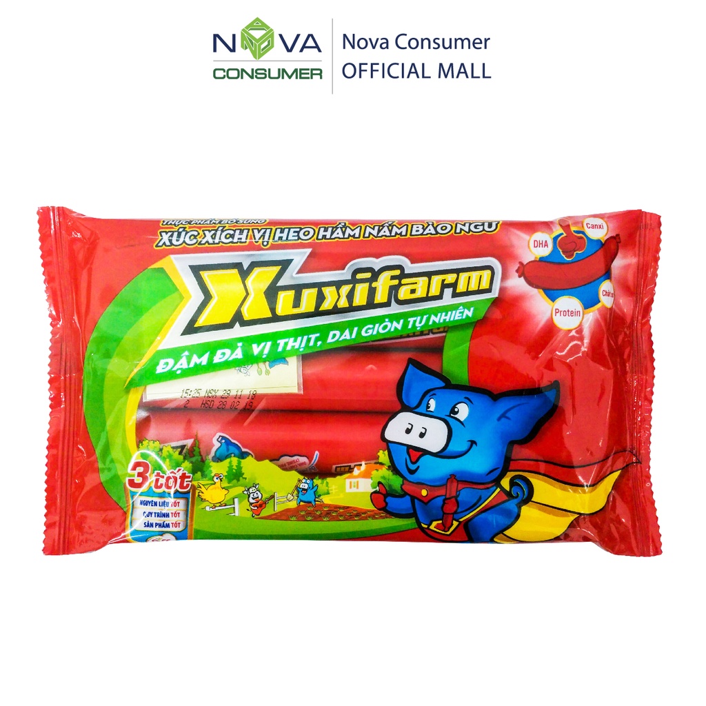 Xúc Xích Dinh Dưỡng Xuxifarm Heo Hầm Nấm Bào Ngư (18g x 10 cây) | BigBuy360 - bigbuy360.vn