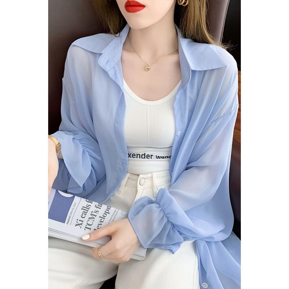 Áo khoắc nhẹ, áo sơ mi tay phồng trẻ trung, năng động