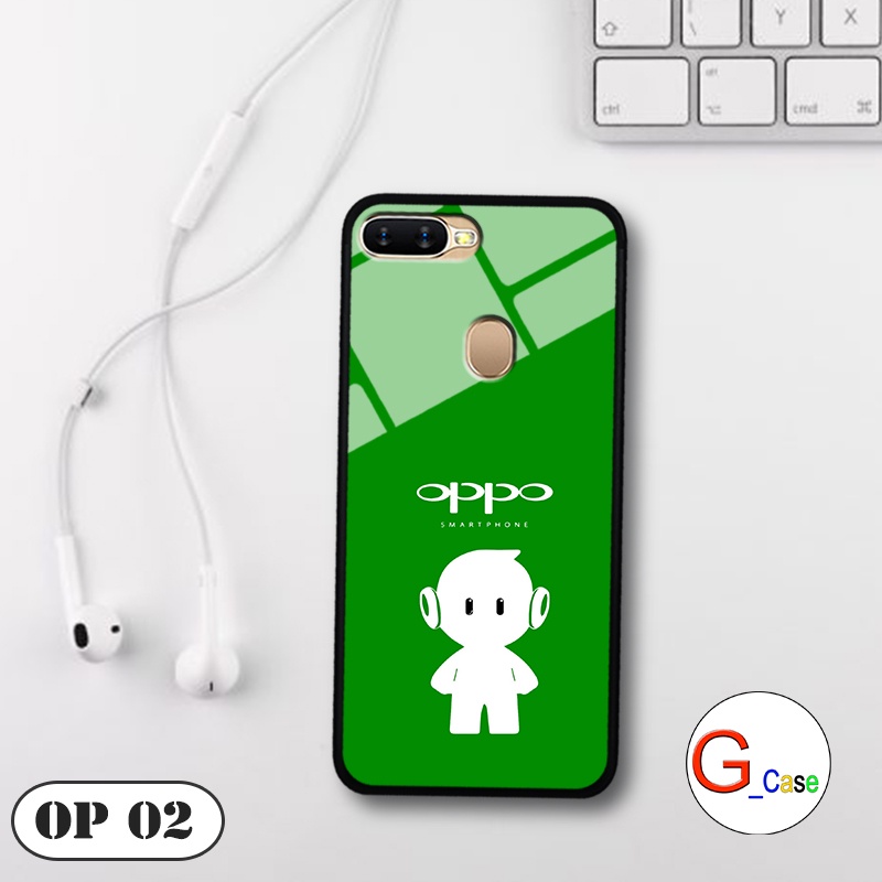 Ốp lưng kính 3D OPPO A7/ A5S/ A12