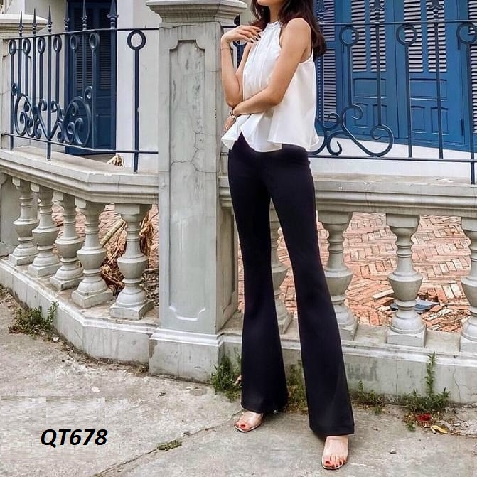 Quần tây ống pass loe dáng dài QT678