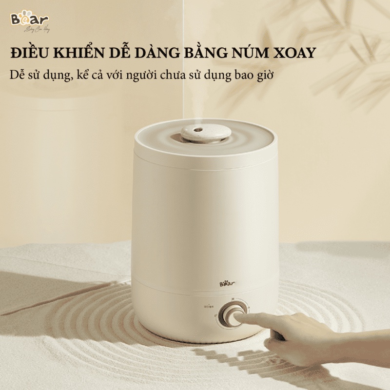 Máy Phun Sương Tạo Ẩm Bear Làm Mát Không Khí Bear JSQ-C45U1, Máy Xông Tinh Dầu, Bộ Lọc Ion Bạc Diệt Khuẩn