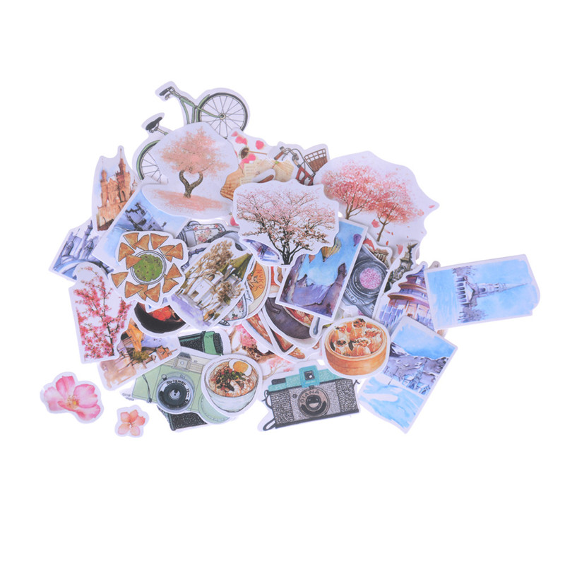 1 Gói Stickers Flower Food Album Scrapbook Photo Letter Sticker Decor