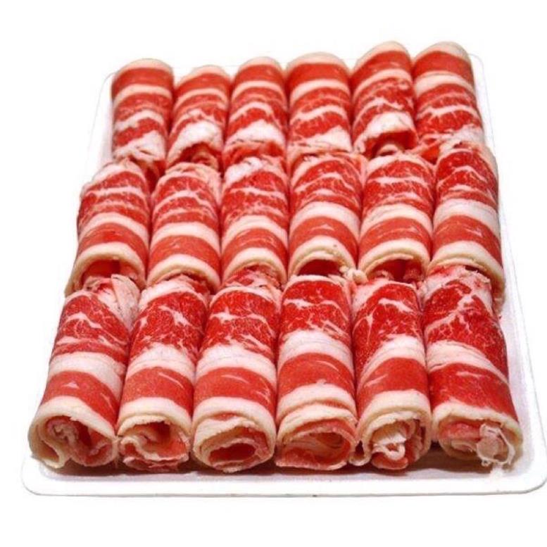 Khay 500g Ba Chỉ Bò Mỹ Cuộn Nhúng Lẩu