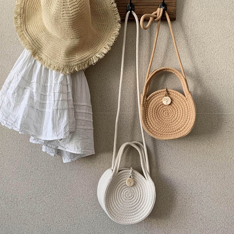 Túi Cói Đeo Chéo Phong Cách Bohemian Thanh Lịch Cho Nữ