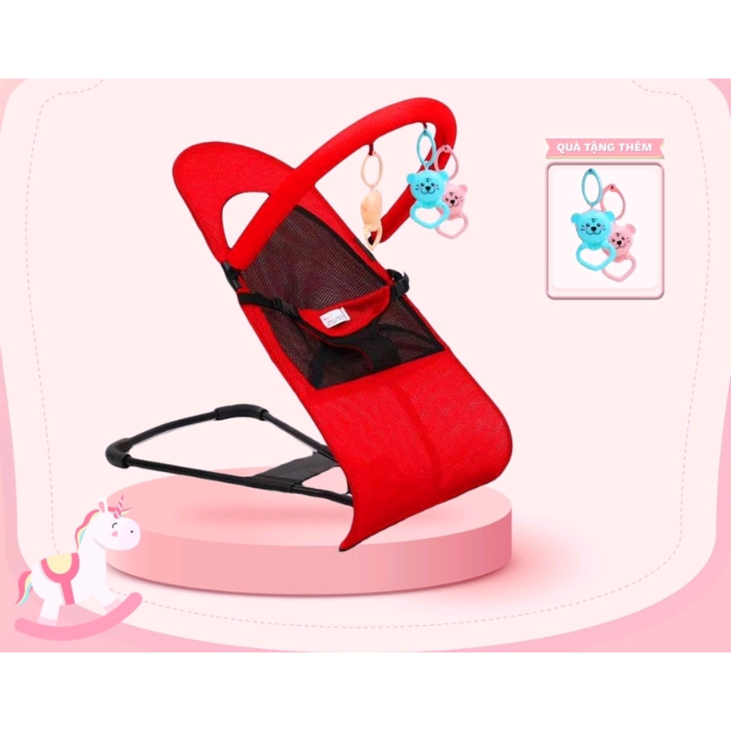 [ Tặng 3 Xúc Xắc] Ghế Nhún Rung Đa Năng Cho Bé Nằm Ngủ Nằm Chơi