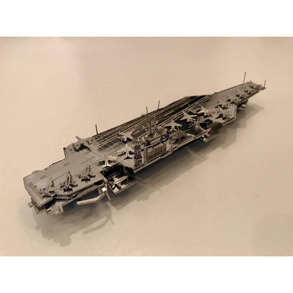 Tự Ráp Mô Hình Kim Loại 3D Tàu Sân Bay Đế Quốc Mỹ Thế Chiến 2 Theodore Roosevelt CVN-71