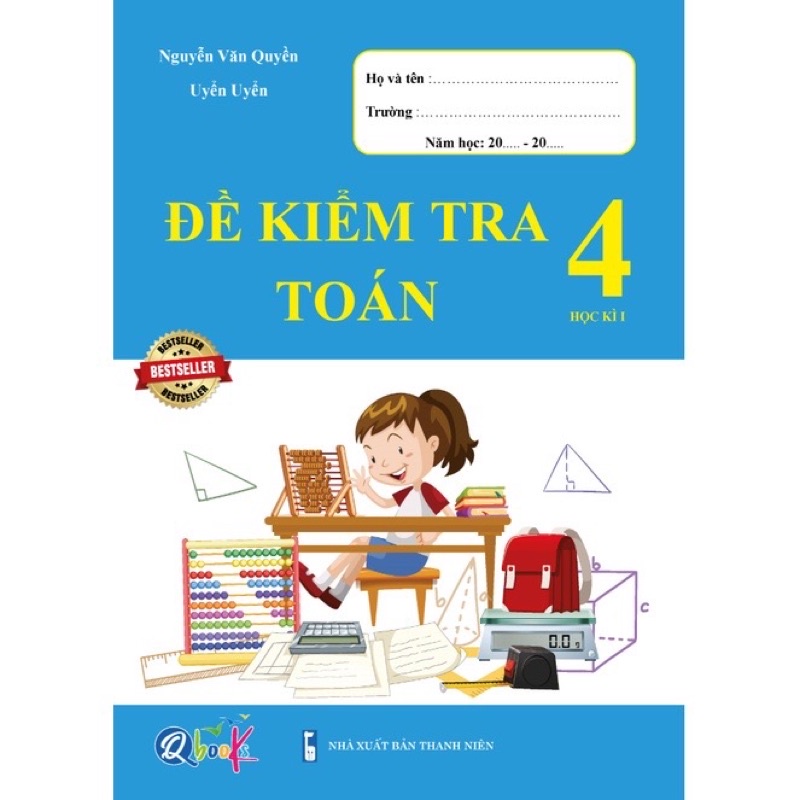 Sách - Combo Bài Tập Tuần và Đề Kiểm Tra - Toán và Tiếng Việt 4 - Học Kì 1 (4 cuốn)