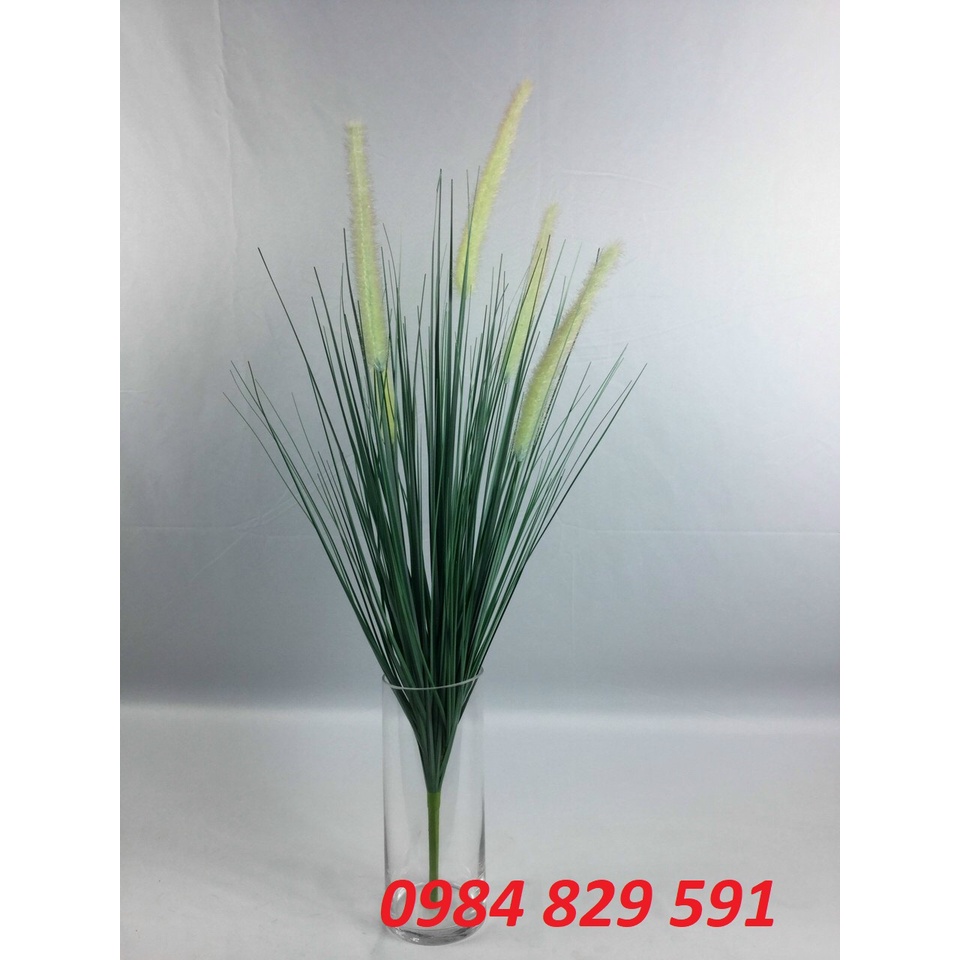 Cành lau giả trang trí 3 bông