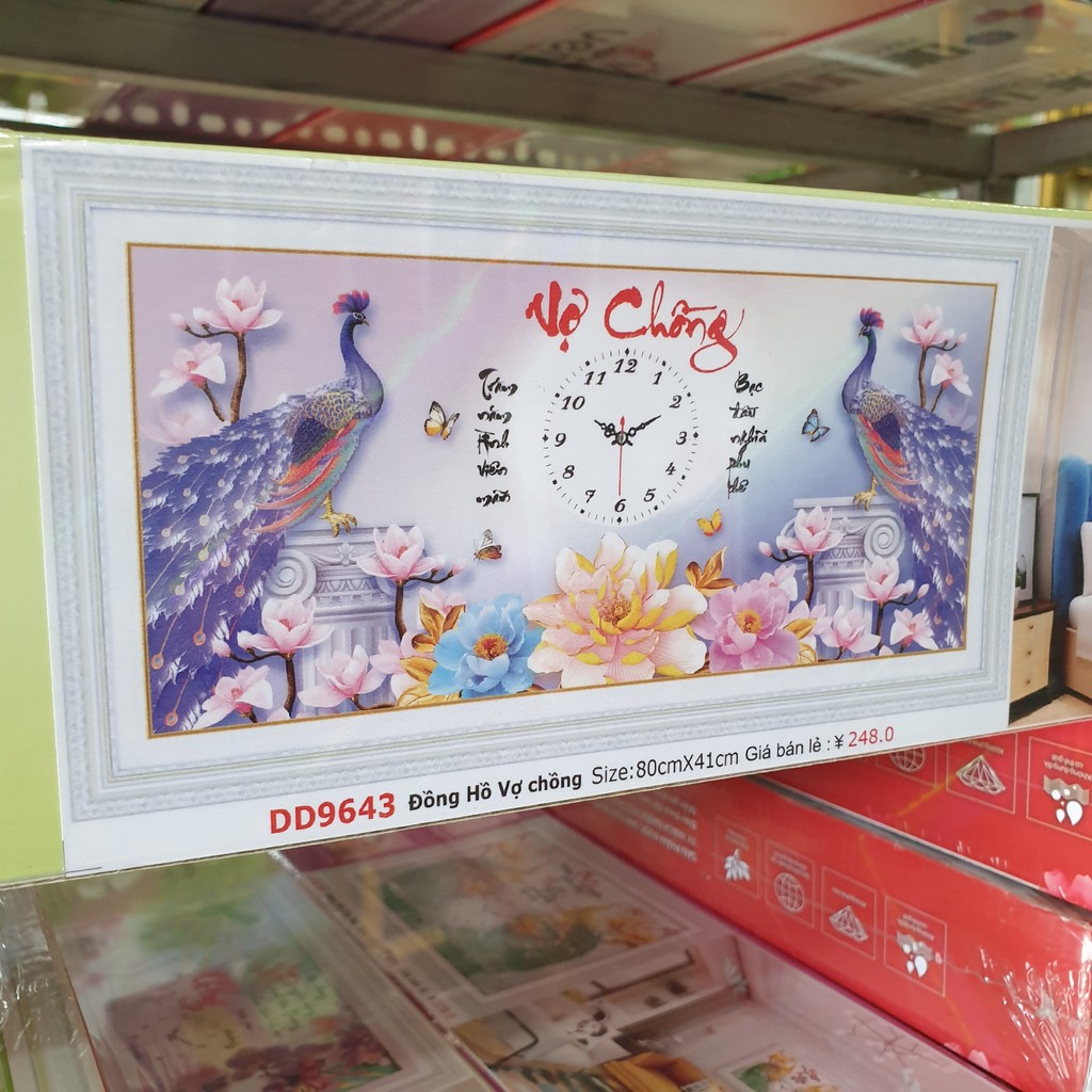 Tranh Đính Đá VỢ CHỒNG (ĐÁ ABC CAO CẤP). Kích Thước: 80cm x 41cm | BigBuy360 - bigbuy360.vn