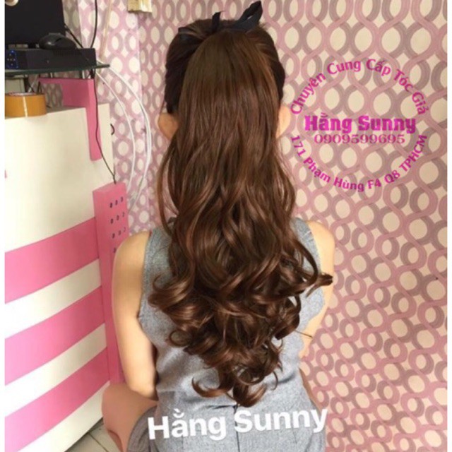 Tóc giả nữ cột ❤FREESHIP❤ Giảm 5k khi nhập mã [TOCGIAHOT]-Tóc giả cột xoăn lọn dài