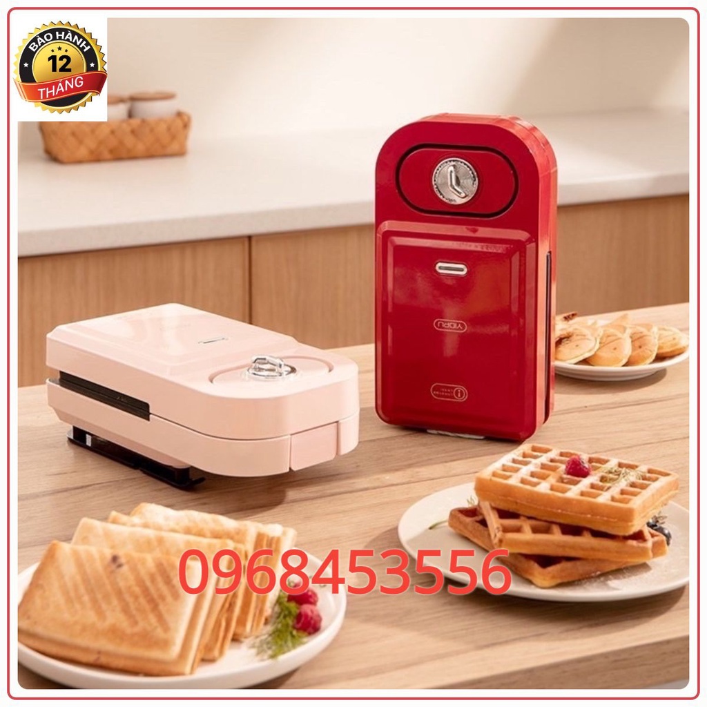 Máy nướng bánh sanwich, bánh waffle, làm bánh đa năng YIDPU chính hãng có hẹn giờ-BẢO HÀNH 12 THÁNG LỖI 1 ĐỔI 1