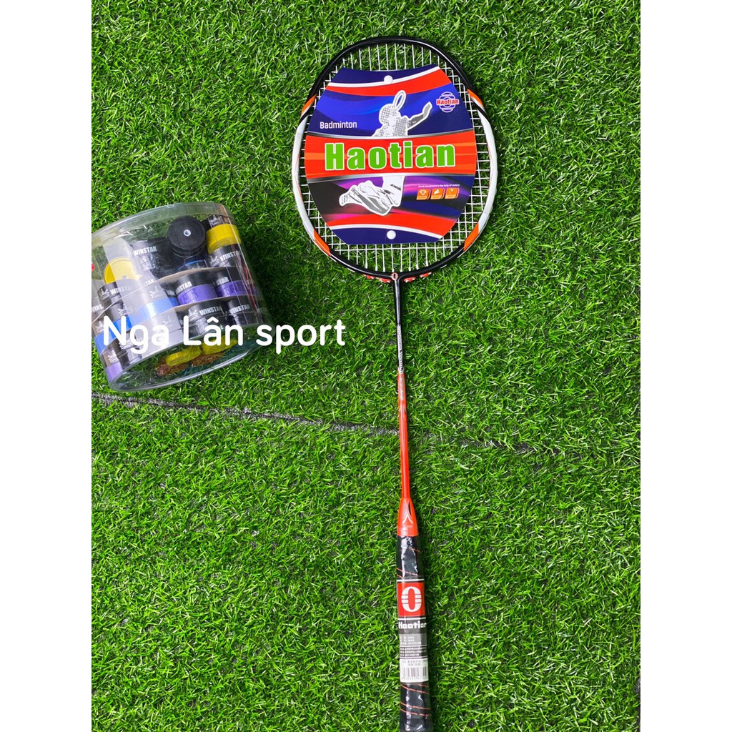 Cặp 2 vợt cầu lông Haotian giá rẻ tặng 1 cuốn cán siêu đẹp và nhẹ
