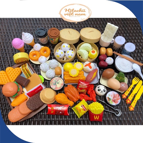 Bộ Đồ Chơi Bánh Bao Nấu Ăn Mini 88 Chi Tiết Cho Trẻ Em Bằng Nhựa Cao Cấp ABS, Đồ Chơi Nấu Ăn Cho Bé 88 Món Thoả Sức