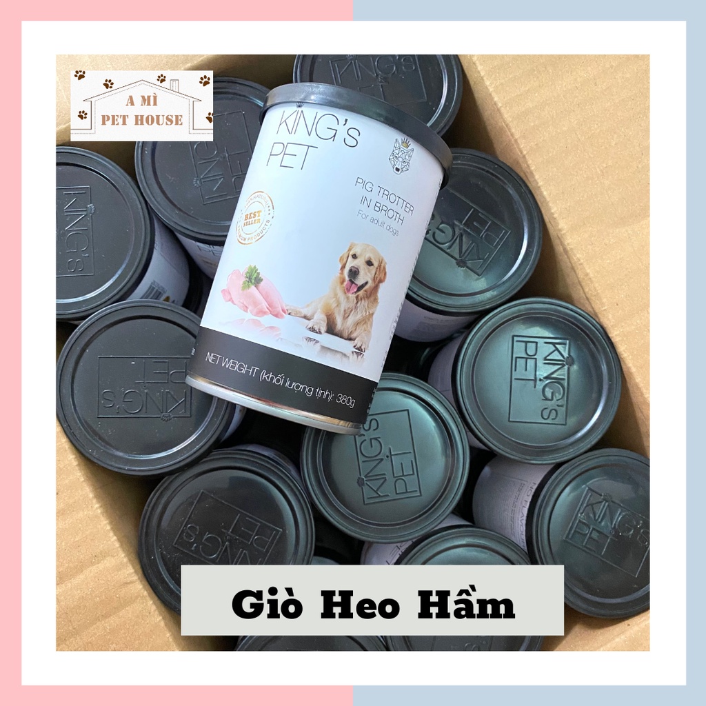 Pate KING'S PET dành cho chó và mèo - 4 vị (cá hồi, cá biển, thịt gà, giò heo hầm)