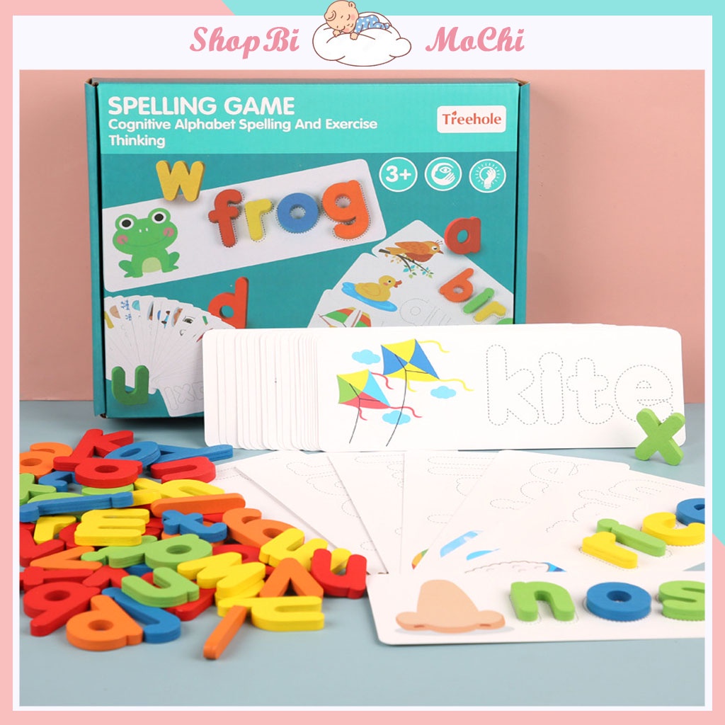 Spelling Game - chữ cái tiếng anh,52 bộ thẻ học ghép chữ