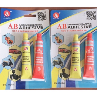 Keo dán sắt 2 thành phần ab đức anh 20g/ 80g set