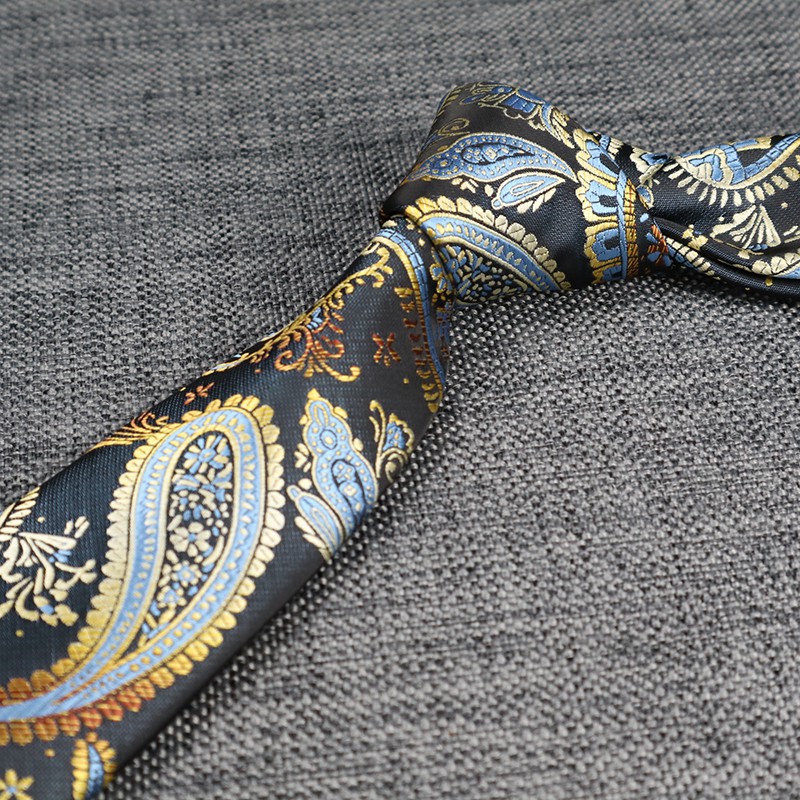 Cà Vạt Nam Bản Rộng 7CM Họa Tiết Hoa Văn